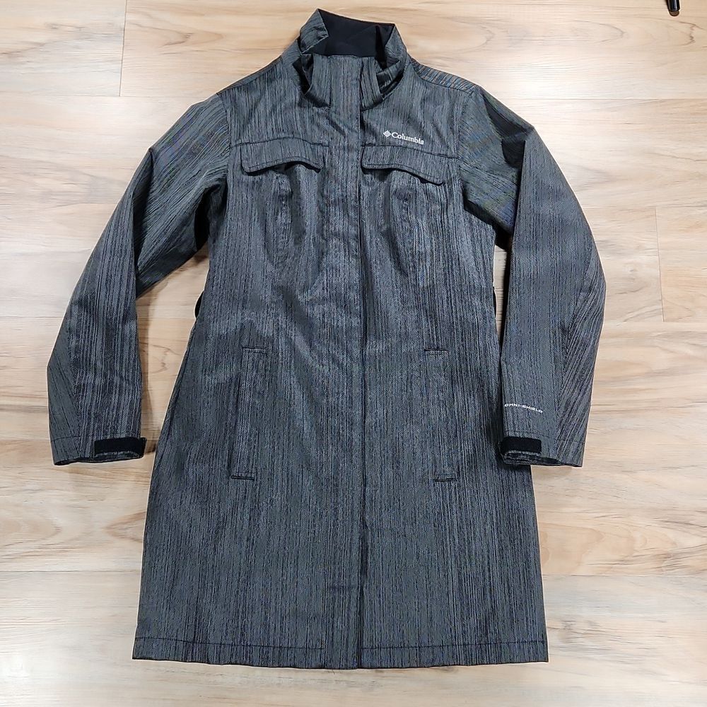 🔥Columbia Black Radiant Maiden Trench Coat Small - Picture 2 of 12